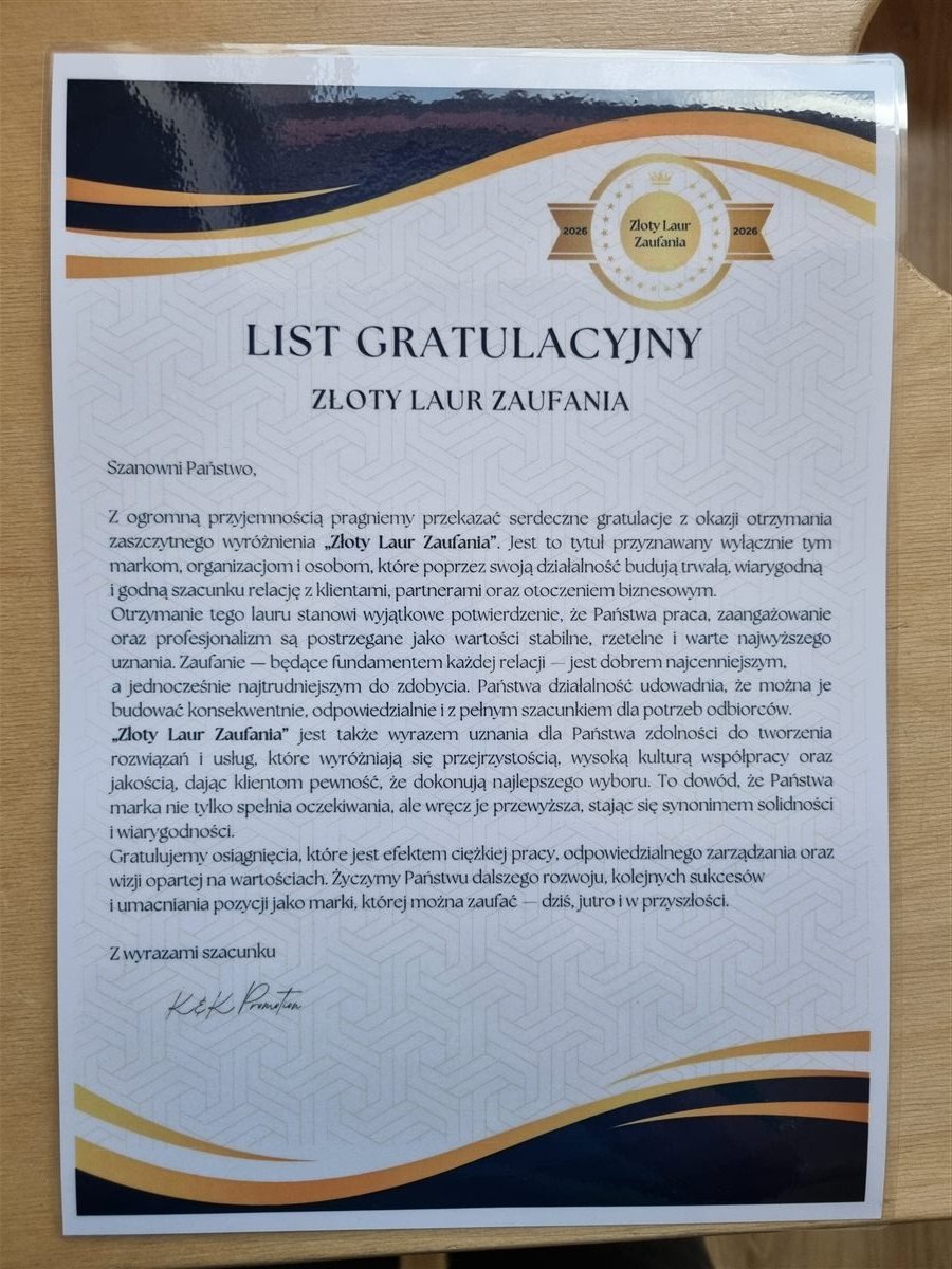 Certyfikat Żłobka Dzwoneczek Lublin 2026