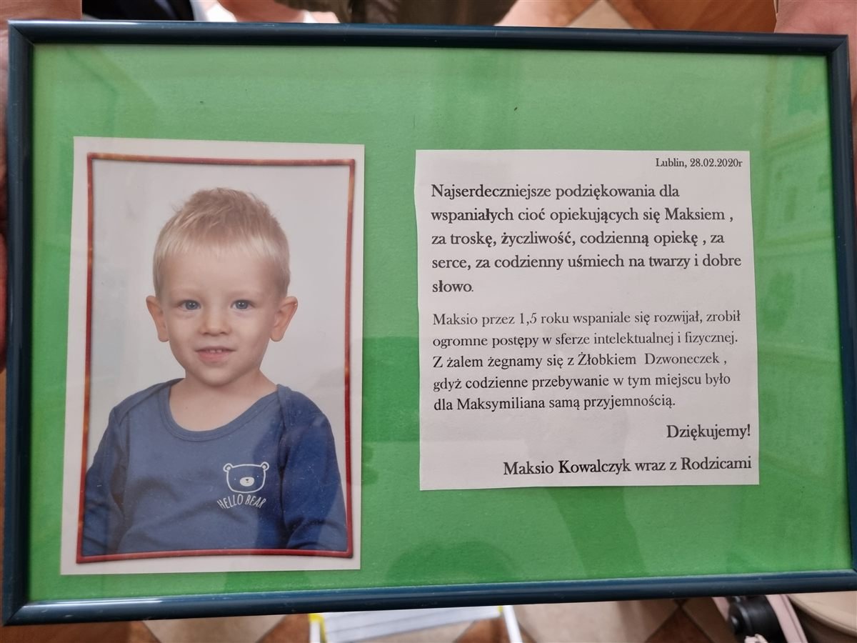 Podziękowanie od dziecka dla Żłobka Dzwoneczek w Lublinie #8