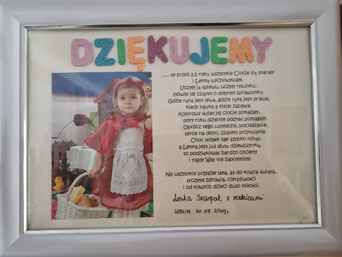Podziękowanie od dziecka dla Żłobka Dzwoneczek w Lublinie #14
