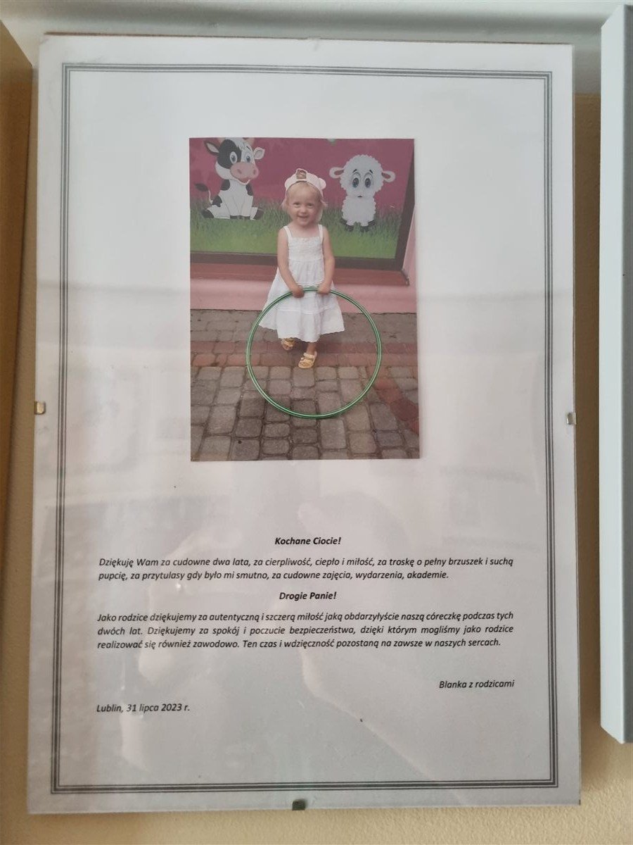 Podziękowanie od dziecka dla Żłobka Dzwoneczek w Lublinie #26