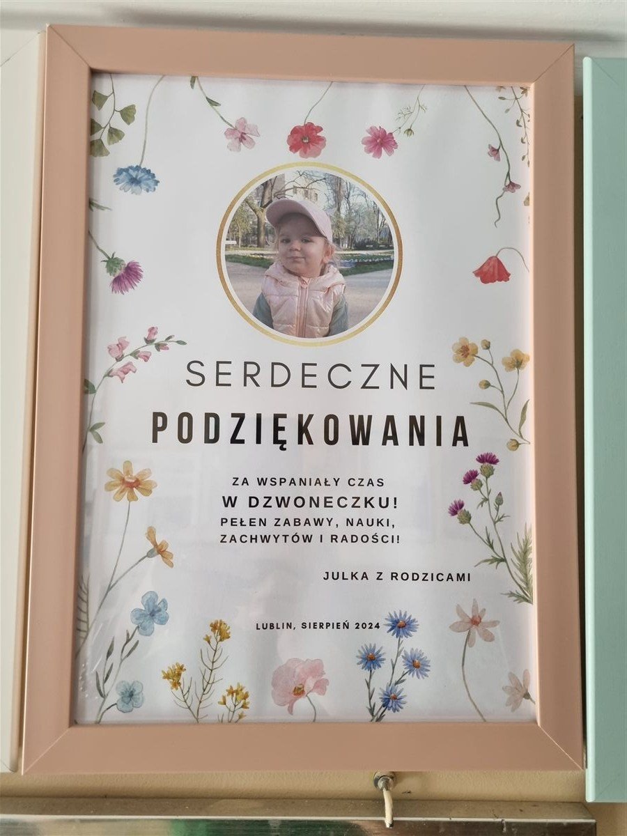 Podziękowanie od dziecka dla Żłobka Dzwoneczek w Lublinie #33